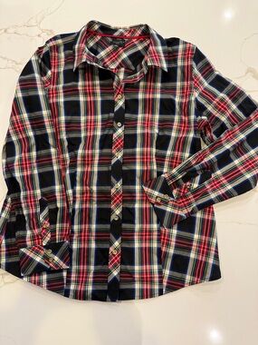 Plaid Button-Down Shirt